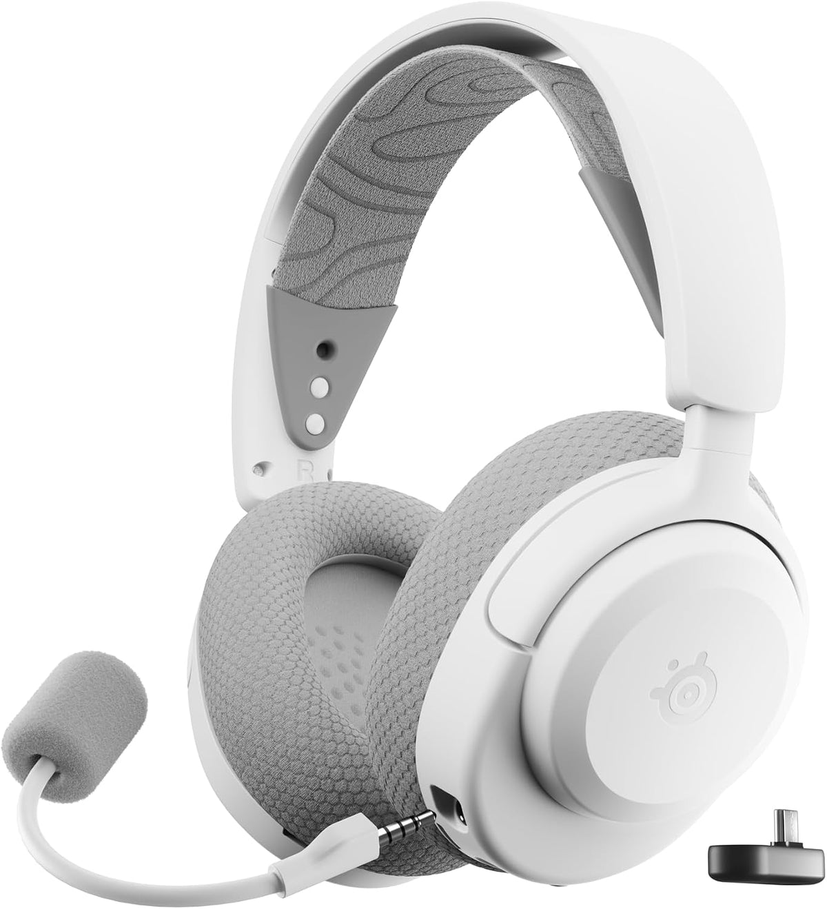 SteelSeries Arctis Nova 3P Wireless - PS5 Headset & PC Gaming Headset - Mobile App Control - 40 HR Battery with fast charging - Compatible with PlayStation, PC, Switch - 2.4GHz/Bluetooth - White