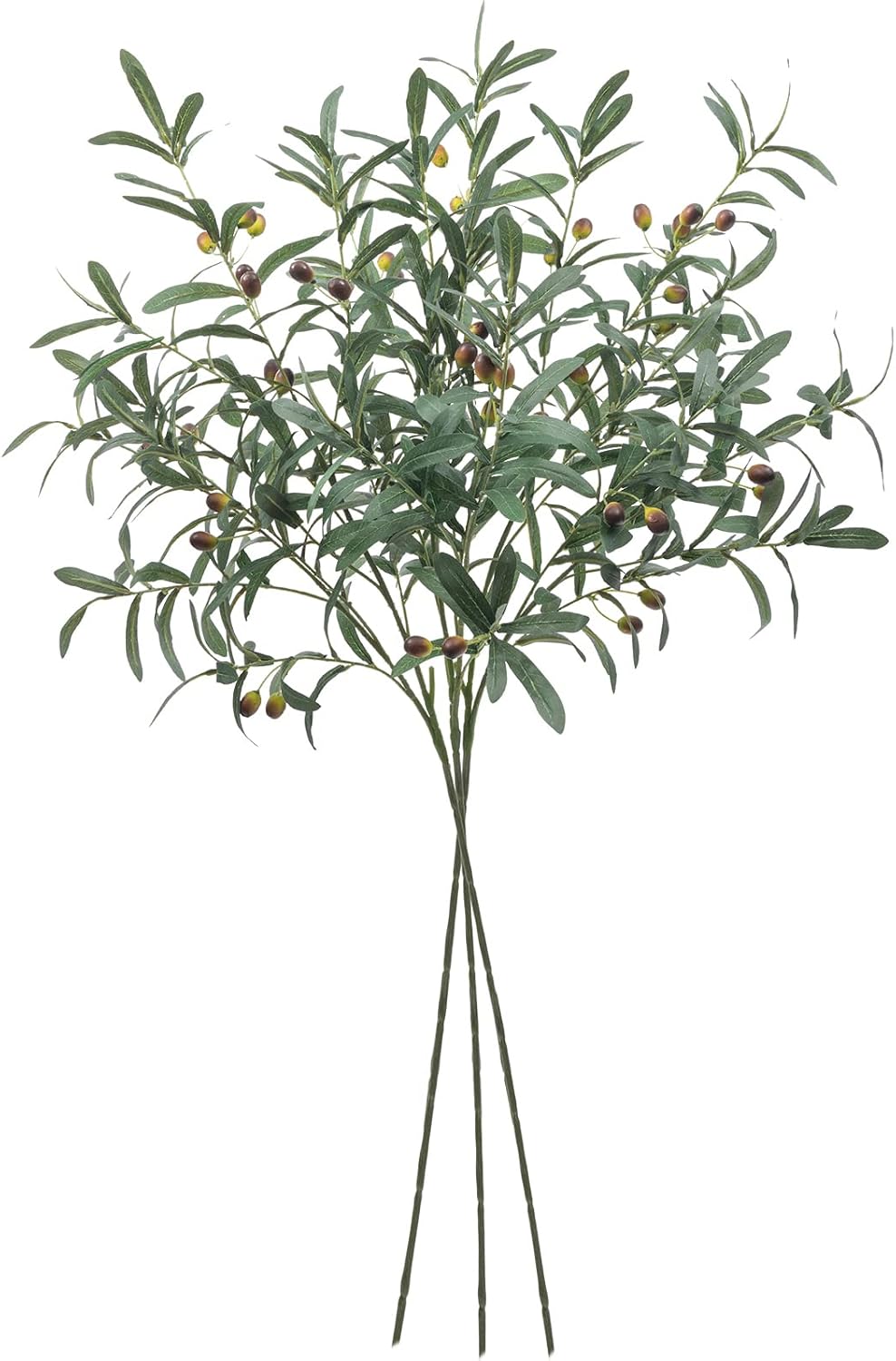 SHACOS 4 PCS 28 inch Artificial Olive Branches for Vases Greenery Olive Stems Faux Tree Branch Twig for Home Wedding Shop Office Garden Decor DIY Floral Crafts
