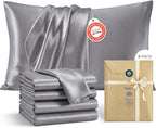 Bedsure Satin Pillowcases Queen Set of 2, Similar to Silk Pillow Cases Pink