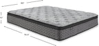 Signature Design by Ashley 12 Inch Medium Firm Hybrid Mattress Queen, Gray