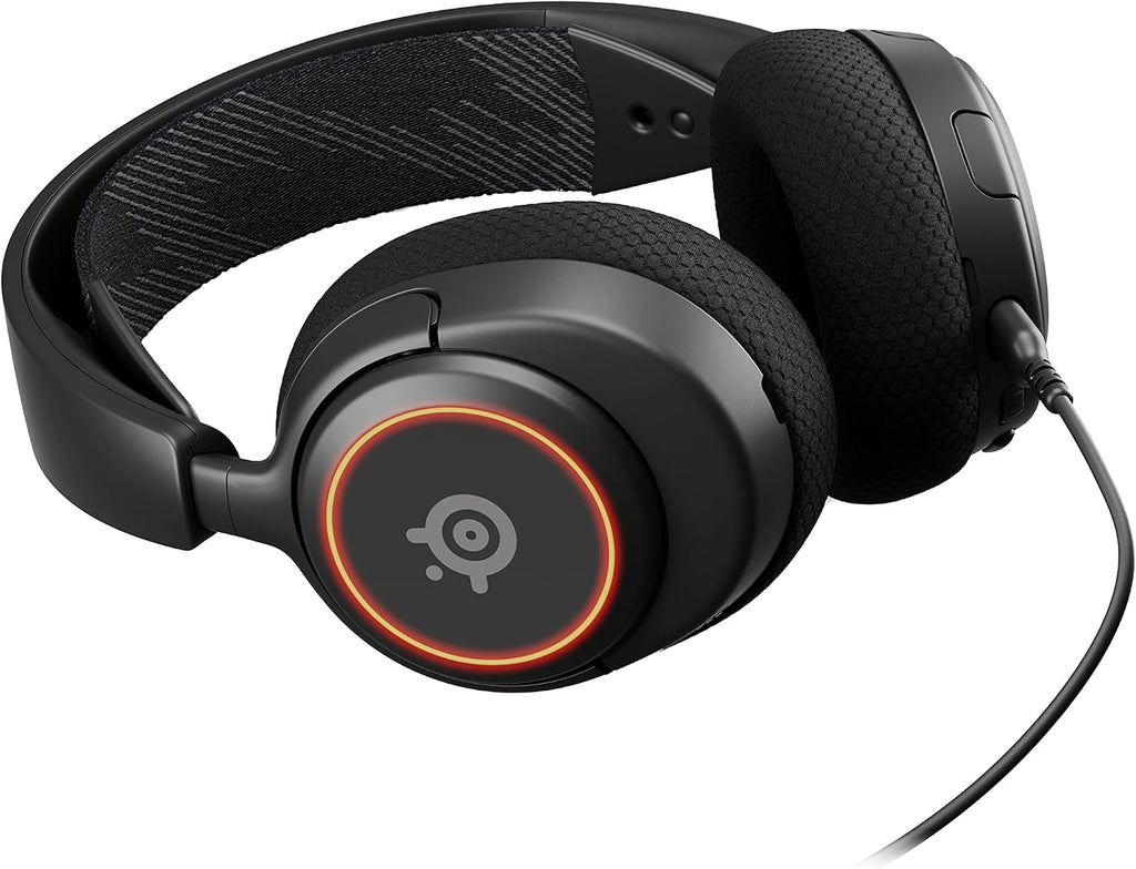 SteelSeries Arctis Nova 3 - USB-C Gaming Headset for PC, PS4, PS5 & Switch - RGB Lights - Hi-Fi Drivers - 360° Spatial Audio - AirWeave Memory Foam Earcups - Super Lightweight - ClearCast Gen 2 Mic