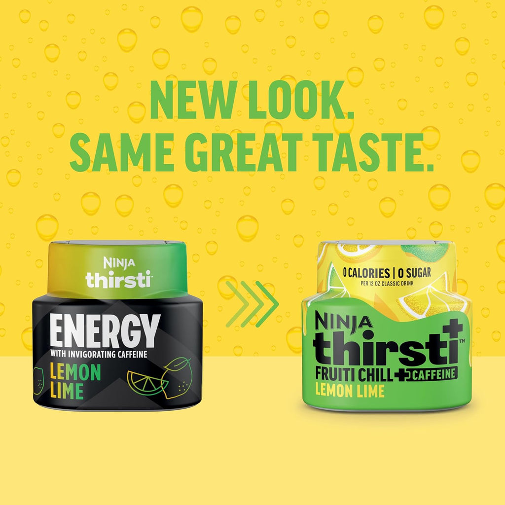 Ninja Thirsti Flavored Water Drops, Fruiti Chill+ Lemon Lime, Zero Calories | Zero Sugar, 3 Pack, Compatible with All Ninja Thirsti Drink Systems - WC1000, WC2000 & WC3000 Series, WCFLELIAM