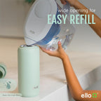 Ello Cooper 22oz Insulated Stainless Steel Water Bottle with Straw, Blue