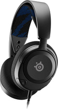 SteelSeries Arctis Nova 1P for PlayStation - PS5 Gaming Headset - Hi-Fi Drivers - 360° Spatial Audio - AirWeave Memory Foam Ear Cushions - Lightweight - Also compatible with PC, Xbox - Black