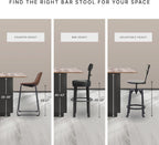 Signature Design by Ashley Skempton Counter Height Dining Table Set for 6 | 36 in counter height dining table, 24.75 in seat height, Solid wood stool frames, Two-tone wood design, Cushioned seats