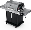 Ninja FlexFlame Grill & Smoker, Electric & Propane, 5-in-1, Steel,PG301 | Ninja FlexFlame is a 5-in-1 grill, smoker & griddle with precise 200-600°F control, fitting 3 chickens or 4 rib racks