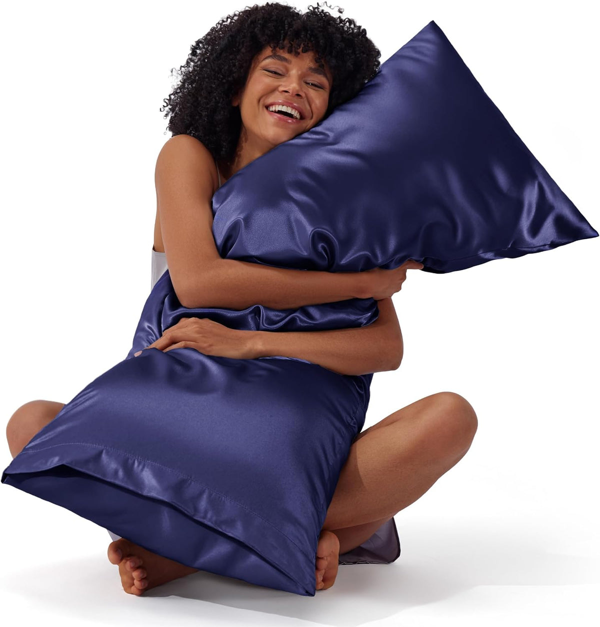 Bedsure Satin Pillowcases Queen Set of 2, Similar to Silk Pillow Cases Pink