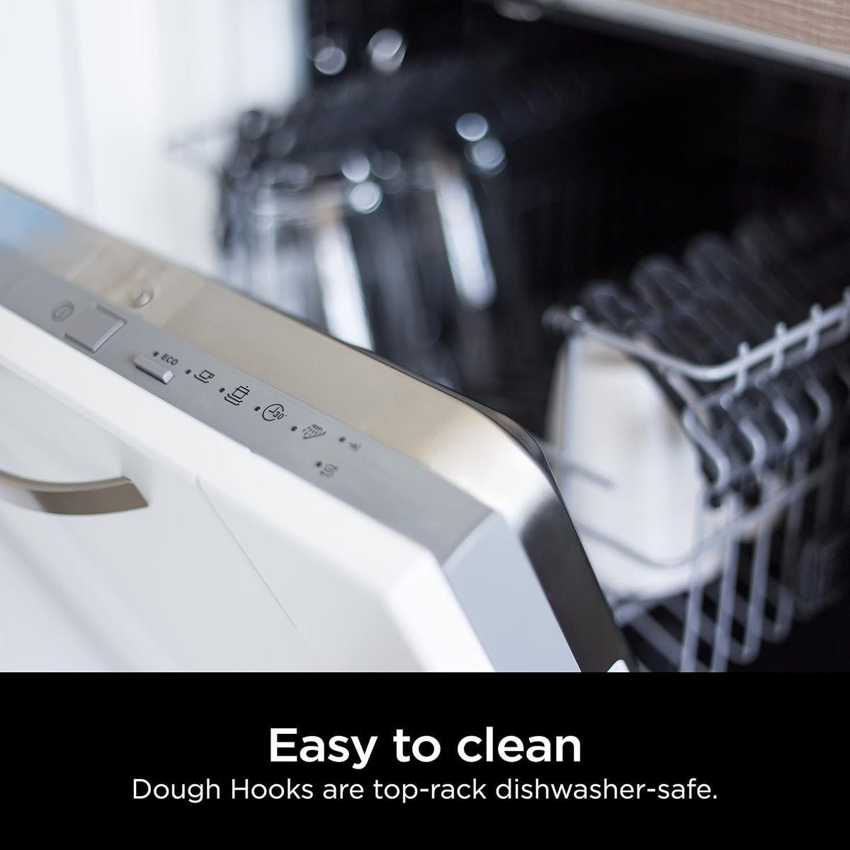 Ninja Foodi Dough Hooks, Fits Power Mixer System CI100 Series, XSKDOUGHHK | Stainless steel dough hooks knead thick doughs with ease. Fits CI100, CI101, CI105BRN hand mixer. Dishwasher safe.