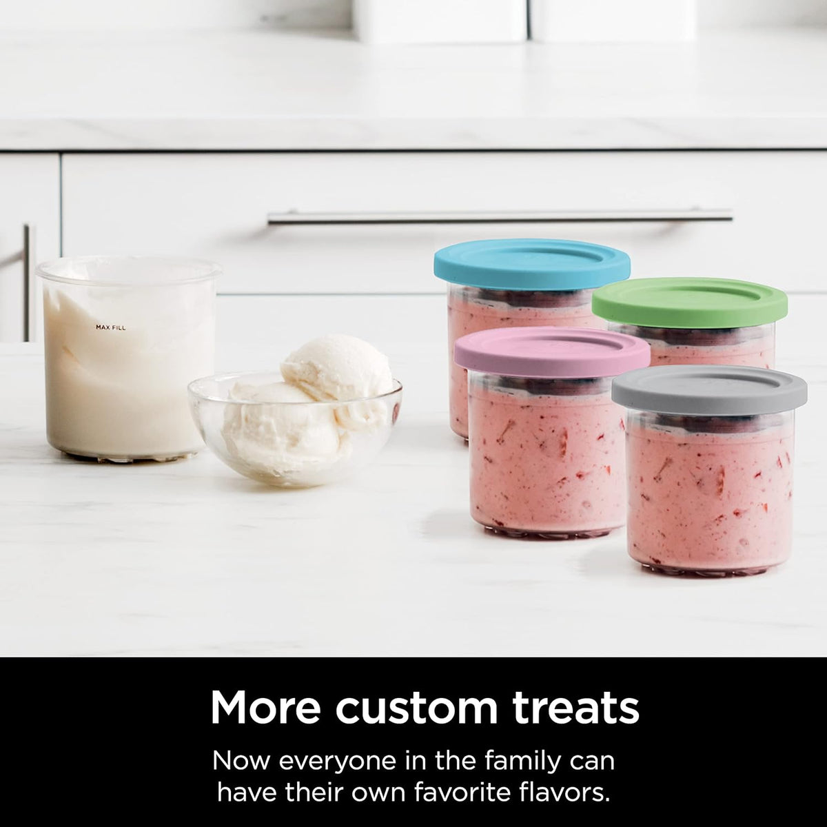 Ninja CREAMi 7-in-1 Ice Cream Maker, Includes (5) Pints, for Ice Cream, Gelato, Sorbet ,Milkshakes, Mix-ins, Smoothie Bowls & More