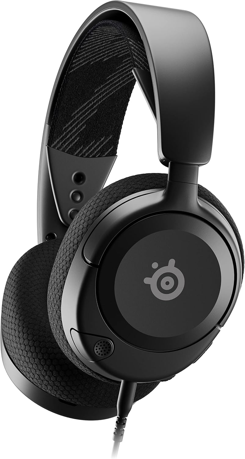 SteelSeries Arctis Nova 1 - Gaming Headset for PC, PS5, PS4, Xbox - Hi-Fi Drivers - 360° Spatial Audio - AirWeave Memory Foam Ear Cushions - Ultra Lightweight - Black