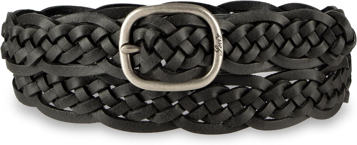 Levi's Women's Fully Adjustable Casual Leather Braided Belt for Jeans and Dresses