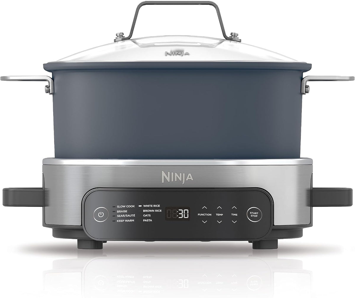 Ninja® Everyday PossibleCooker™ Pro, 6.5-qt, Midnight Blue, MC1101 | 10-in-1, 8 functions: Slow Cook, Sear/Sauté, Braise, Rice, Oats & Pasta. Replaces 10 appliances, cool-touch handles.