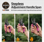 8.5" Garden Secateurs for Small Hands, Professional Bypass Pruner