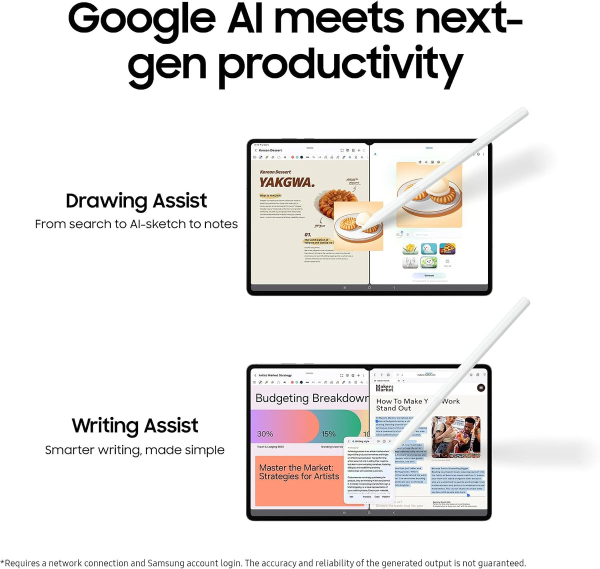 Samsung Galaxy Tab S11 Ultra, AI Tablet, Wi-Fi, Light Design, Multi-Modal AI Tools, DeX Connect, 512GB Storage, 12GB Memory, Long Battery Life, Silver, 3 Year Extended Warranty (UK Version)