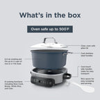 Ninja® Everyday PossibleCooker™ Pro, 6.5-qt, Midnight Blue, MC1101 | 10-in-1, 8 functions: Slow Cook, Sear/Sauté, Braise, Rice, Oats & Pasta. Replaces 10 appliances, cool-touch handles.