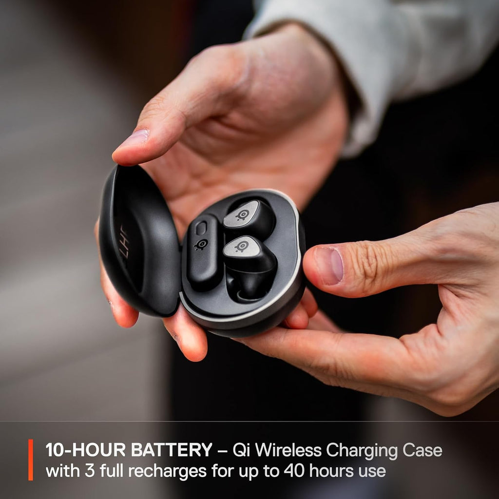 SteelSeries Arctis GameBuds for Xbox - Wireless Gaming Earbuds - 2.4GHz + BT 5.3 - ANC/Transparency - IP55 Water Resistant - 40H Battery - Wireless Charging - Xbox, PC, Switch 2, PS5, Mobile - Black