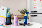 Ello Ellies 12oz Stainless Steel Leakproof Kids Water Bottle, Cat