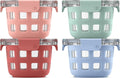 Ello Duraglass 2 Cup Glass Storage Containers with Lids, 4 Pack, Melon