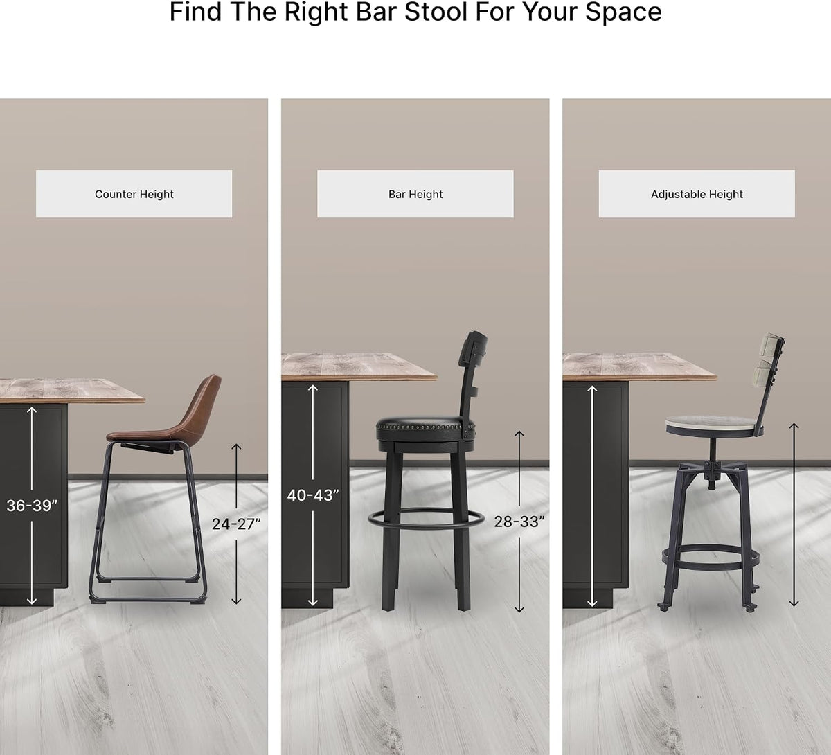 Signature Design by Ashley 30" Swivel Bar Height Bar Stool, Antiqued Black | Solid wood and metal frame, Easy-clean black faux leather seat with 360 swivel, Valebeck Series