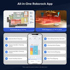 roborock Q7 L5+ Robot Vacuum Cleaner with Mop, Self-Emptying Dock, 8000 Powerful Suction, Anti-Tangle, APP-Controlled Mopping, Electronic Water Tank, PreciSense LiDAR Navigation (White)