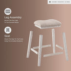 Signature Design by Ashley Skempton Counter Height Bar Stool, Set of 2 | Space-saving 24-inch farmhouse design, Supportive 18.5-inch foam-cushioned saddle seat, Distressed wood frame with footrest