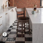Signature Design by Ashley Pinnadel Counter Height Swivel Bar Stool, Brown