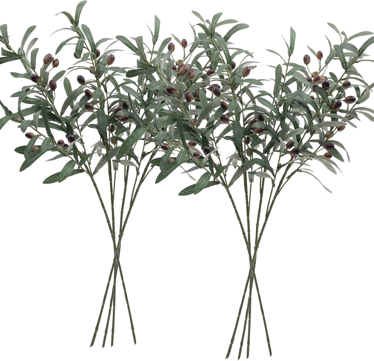 SHACOS 4 PCS 28 inch Artificial Olive Branches for Vases Greenery Olive Stems Faux Tree Branch Twig for Home Wedding Shop Office Garden Decor DIY Floral Crafts