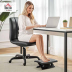 HOMCOM Foot Rest Under Desk, Foot Stool with Massage Rollers, Adjustable