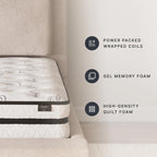 Signature Design by Ashley Queen Mattress, 10 Inch Medium Firm Hybrid