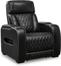 Signature Design by Ashley Leather Power Recliner Chair, Zero Gravity | Soothing air massage and heat, Extended ottoman with adjustable headrest, 250-lb weight capacity, Boyington Series