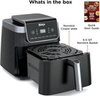 Ninja Air Fryer Pro XL, 6.5 Qt, 7-in-1, Grey, AF182AMZ | Max crisp, broil, air fry, roast, bake, reheat, dehydrate, 450F max, Fits 9 lbs wings