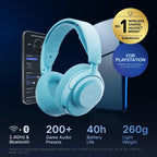 SteelSeries Arctis Nova 3P Wireless - PS5 Headset - Gaming Headset - Mobile App Control - 40 HR Battery with fast charging - Compatible with PlayStation, PC, Switch - 2.4GHz/Bluetooth - Aqua