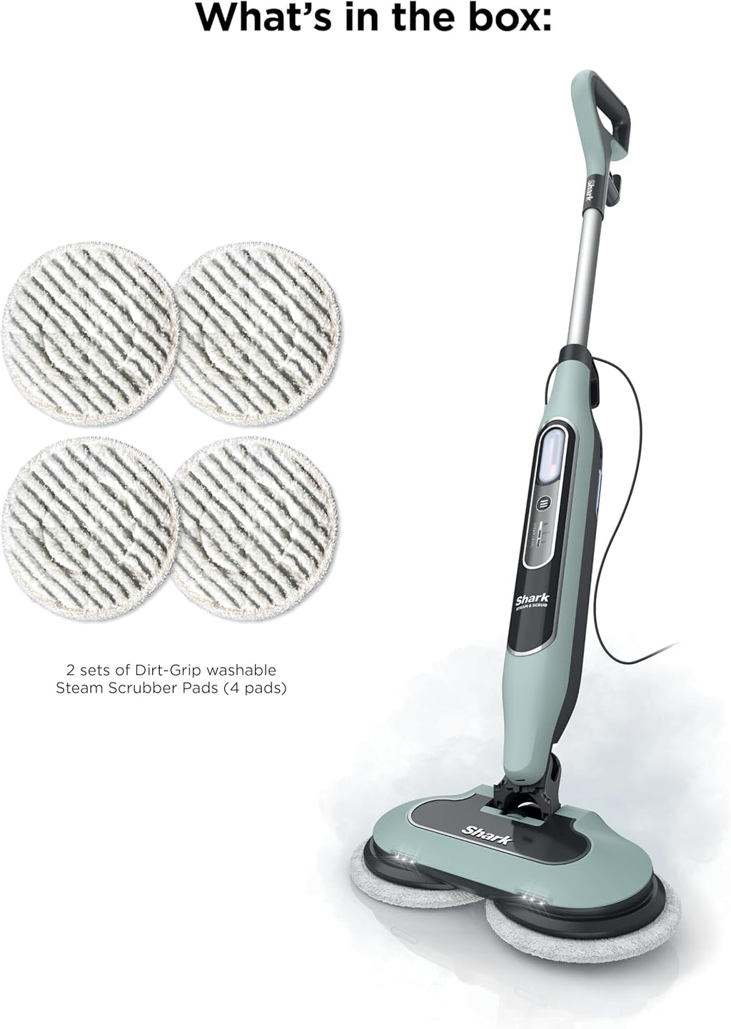 Shark Steam & Scrub Steam Mop, All-in-One Hard Floor Cleaner, Grey, S8001