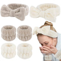 WHAVEL 6PCS Spa Headband and Wristbands Set for Washing Face Makeup