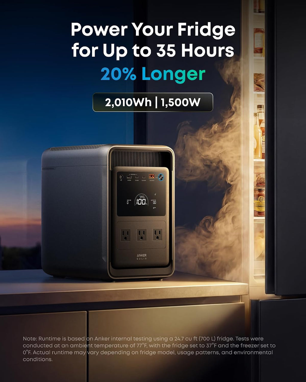 Anker SOLIX S2000 Portable Power Station with Power Strip