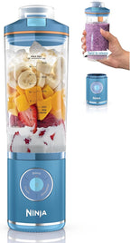 Ninja Blast Max Portable Blender, 22oz, Blue Raspberry, BC251BL2 | Twist & Go removable 22-oz vessel. Auto-iQ Crush & Smoothie programs, cordless. Dishwasher safe, leakproof lid.