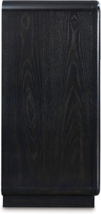 Signature Design by Ashley Rowanbeck Dresser, Black Wood 7 Drawer Chest for Bedroom, Hardwood Solids and Ash Veneer, Contemporary Storage for Master Suites, Black, 64" W