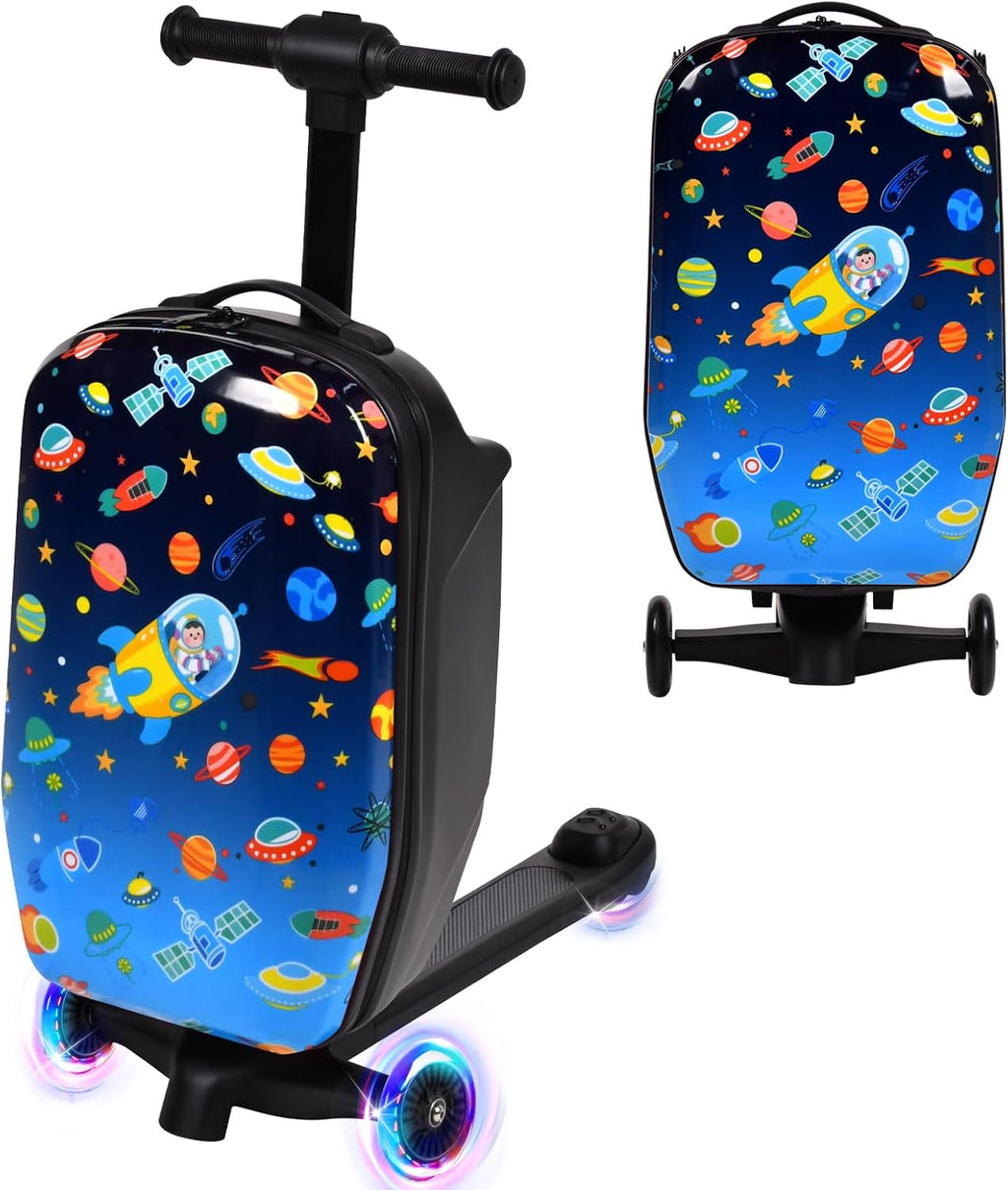 4in1 Suitcase Scooter,Ride on Suitcase for Kids,Toddler Flight Essential