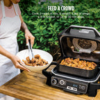 Ninja Woodfire™ Pro Outdoor Grill with Built-in Thermometer, OG751 | Ninja Woodfire Pro Grill uses wood pellets & electric power, with a built-in thermometer for perfect, no-guesswork cooking