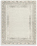 Signature Design by Ashley 8x10 Hand Tufted Wool and Jute Rug, Taupe | Premium 96% wool area rug, 4% jute blend with 10 mm pile, Bordered transitional style for living rooms, Idaman Series