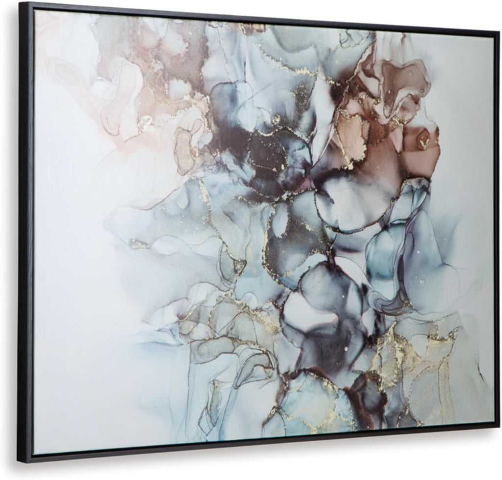 Signature Design by Ashley Modern Abstract Wall Art 30x40 for Living Room | Gallery wrapped canvas in a polystyrene outer frame, For dining rooms, guest spaces, and home offices, Jordsboro Series
