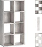Signature Design by Ashley 8 Cube Storage Organizer Bookcase, Whitewash | Vertical or horizontal setup, Sturdy engineered wood (MDF/particleboard/plywood) and decorative laminate, Paxberry Series