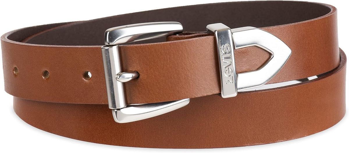 Levi's Women's Slim Casual Western Style Leather Jean Belt With Metal Tip – Regular & Plus Sizes