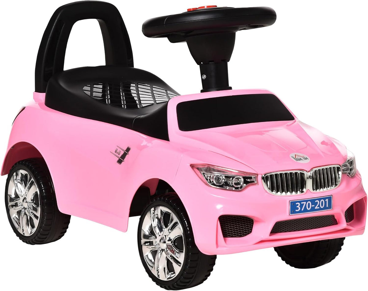 HOMCOM Ride on Car Toddler Walker Foot to Floor for 1.5-3 Years Old Pink