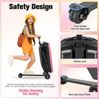 Suitcase Scooter,Ride on Suitcase for Kids,2in1 Hardside Scooter Luggage
