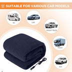 Westinghouse Heated Car Blanket, Navy, 59" x 43”