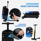 4in1 Suitcase Scooter,Ride on Suitcase for Kids,Toddler Flight Essential