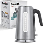 Breville Edge Low Steam Kettle | 1.7L | 3kW Fast & Quiet Boil Kettle | Energy Efficient | Brushed Stainless Steel [VKT236]
