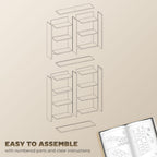 HOMCOM 640 CD/360 DVD Storage Unit with 18 Compartments, White