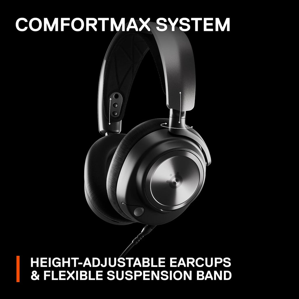 SteelSeries Arctis Nova Pro for Xbox - Multi-System Gaming Headset (Xbox, PC, Switch & More) - Premium Hi-Fi Drivers - Hi-Res Certified GameDAC Gen2 - 360° Spatial Audio - Retractable Mic